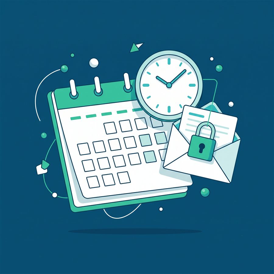 Agendamento do evento com convite seguro